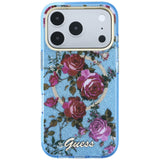 Guess iPhone 17 Pro Max/iPhone 18 Pro Max Skal Glitter Blossom Roses Blå