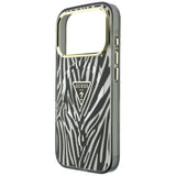 Guess iPhone 17 Pro/iPhone 18 Pro Skal Zebra Glitter Silver