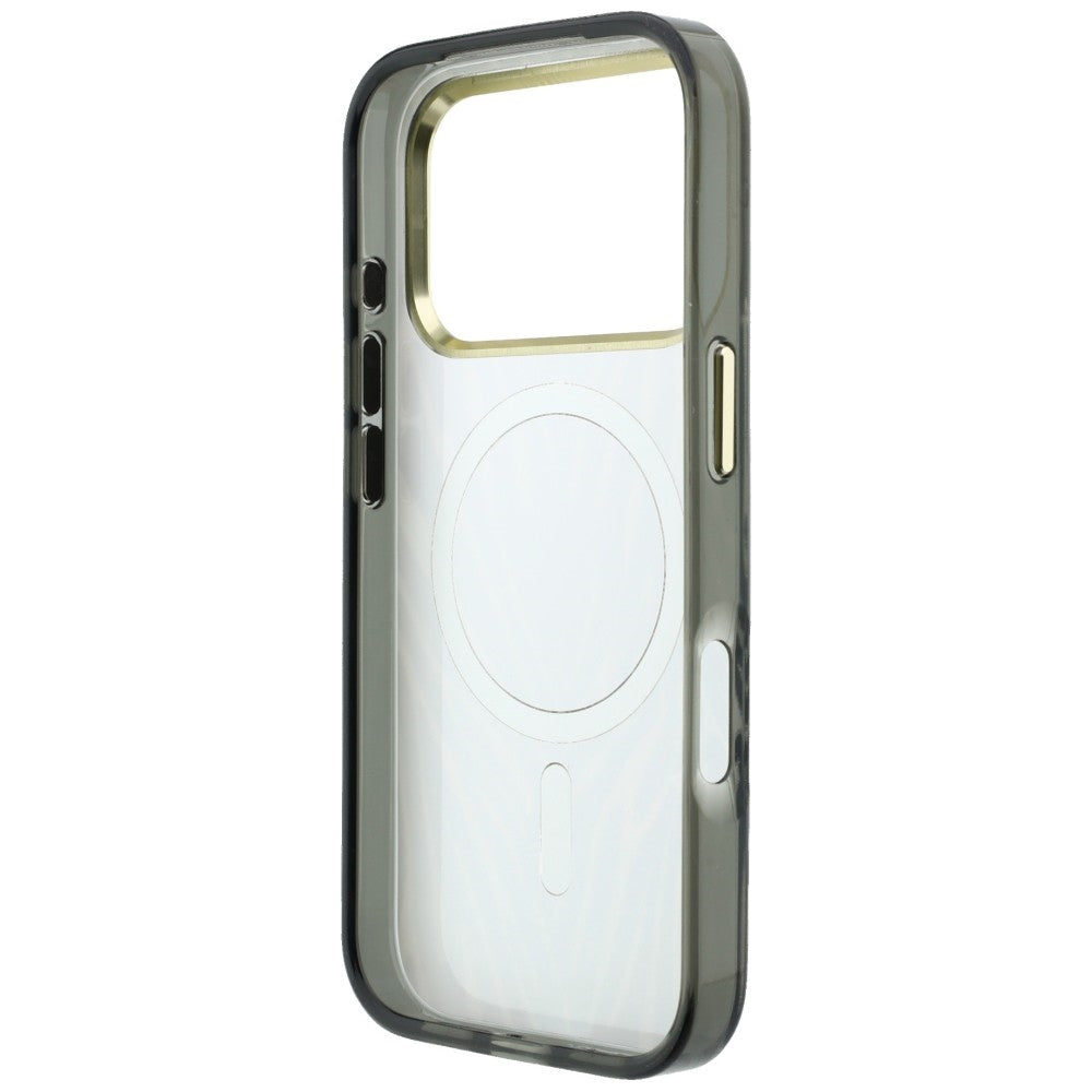 Guess iPhone 17 Pro/iPhone 18 Pro Skal Zebra Glitter Silver