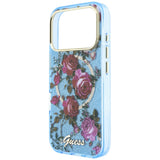 Guess iPhone 17 Pro/iPhone 18 Pro Skal Glitter Blossom Roses Blå
