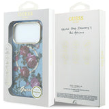 Guess iPhone 17 Pro/iPhone 18 Pro Skal Glitter Blossom Roses Blå