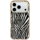Guess iPhone 17 Pro/iPhone 18 Pro Skal Zebra Glitter Guld
