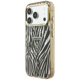 Guess iPhone 17 Pro Max/iPhone 18 Pro Max Skal Zebra Glitter Guld
