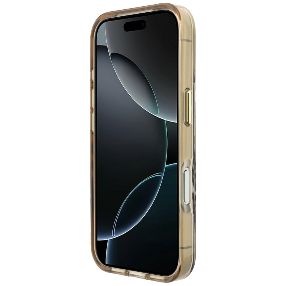 Guess iPhone 17 Pro Max/iPhone 18 Pro Max Skal Zebra Glitter Guld