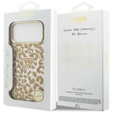 Guess iPhone 17 Pro/iPhone 18 Pro Skal Leopard Glitter Brun