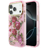 Guess iPhone 17 Pro/iPhone 18 Pro Skal Glitter Blossom Roses Rosa