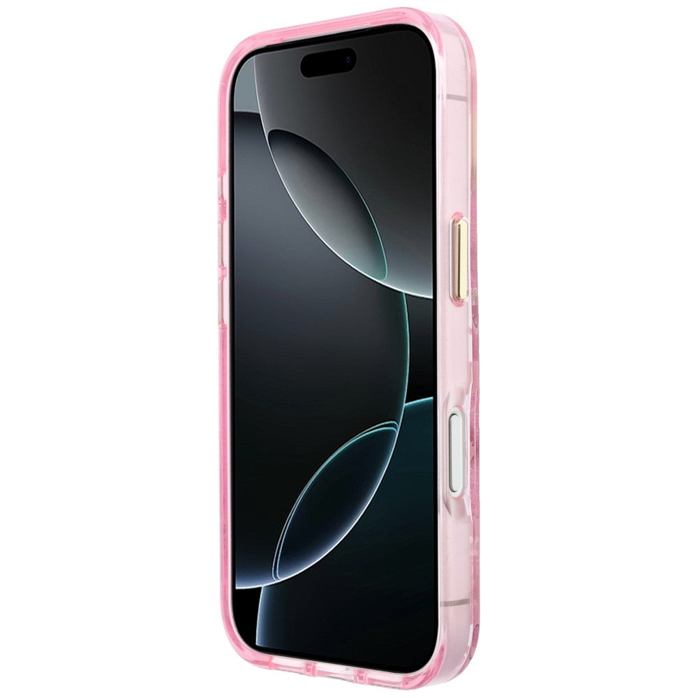 Guess iPhone 17 Pro/iPhone 18 Pro Skal Glitter Blossom Roses Rosa