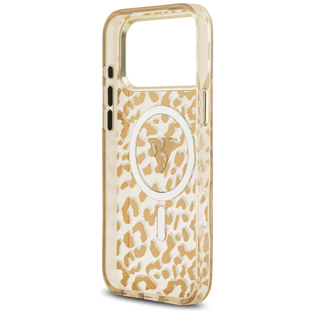 Guess iPhone 17 Pro Max/iPhone 18 Pro Max Skal Leopard Glitter Brun
