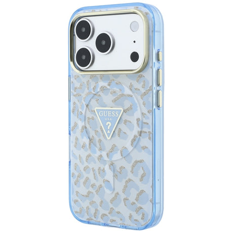 Guess iPhone 17 Pro/iPhone 18 Pro Skal Leopard Glitter Blå