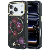 Guess iPhone 17 Pro/iPhone 18 Pro Skal Glitter Blossom Roses Svart