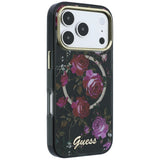 Guess iPhone 17 Pro/iPhone 18 Pro Skal Glitter Blossom Roses Svart