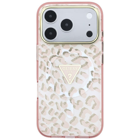 Guess iPhone 17 Pro Max/iPhone 18 Pro Max Skal Leopard Glitter Rosa