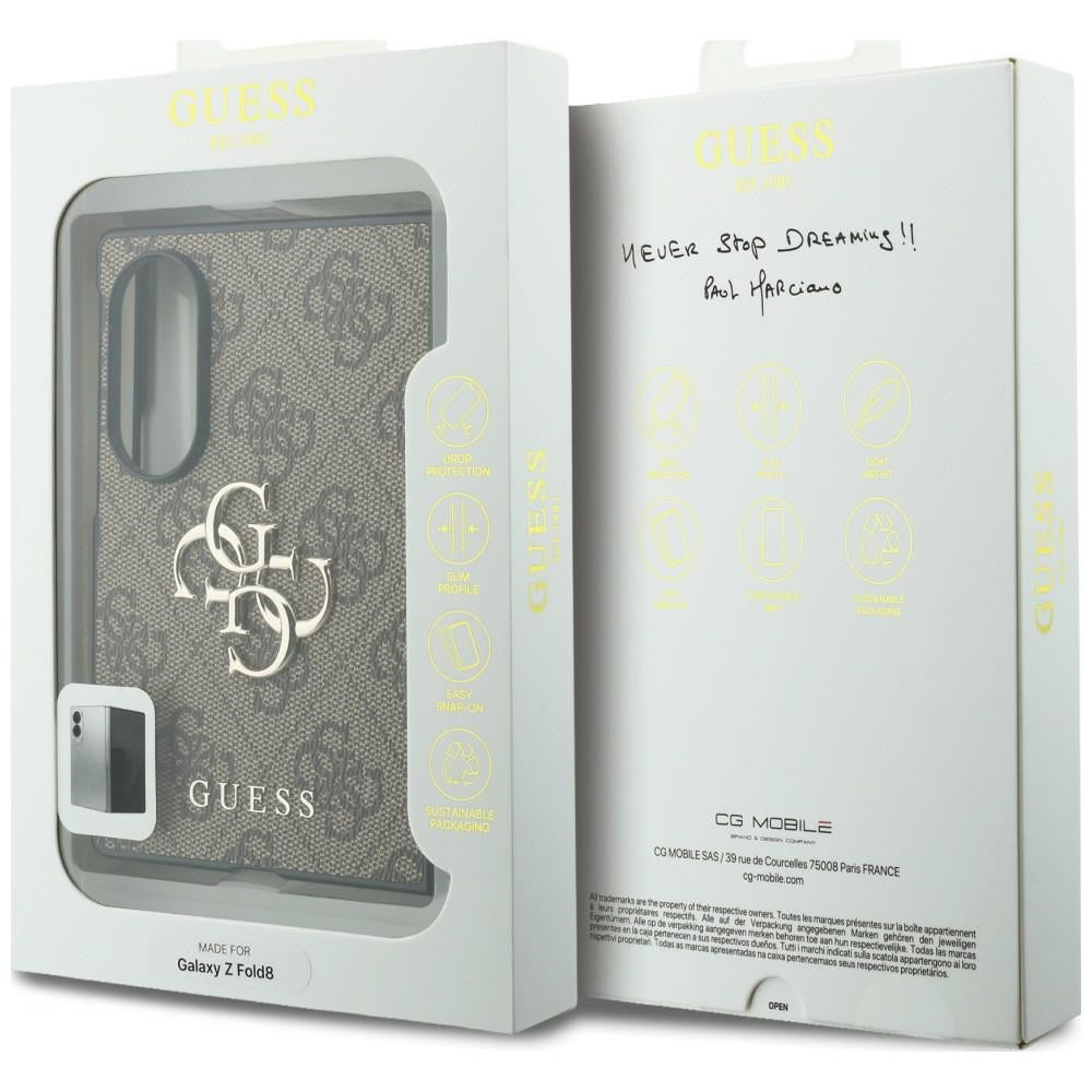 Guess Samsung Galaxy Z Fold 8 Skal 4G Big Logo Brun
