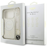 Guess iPhone 17 Pro/iPhone 18 Pro Skal Electroplated Flowers Pearl Strap Vit