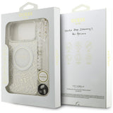Guess iPhone 17 Pro Max/iPhone 18 Pro Max Skal Electroplated Flowers Pearl Strap Vit