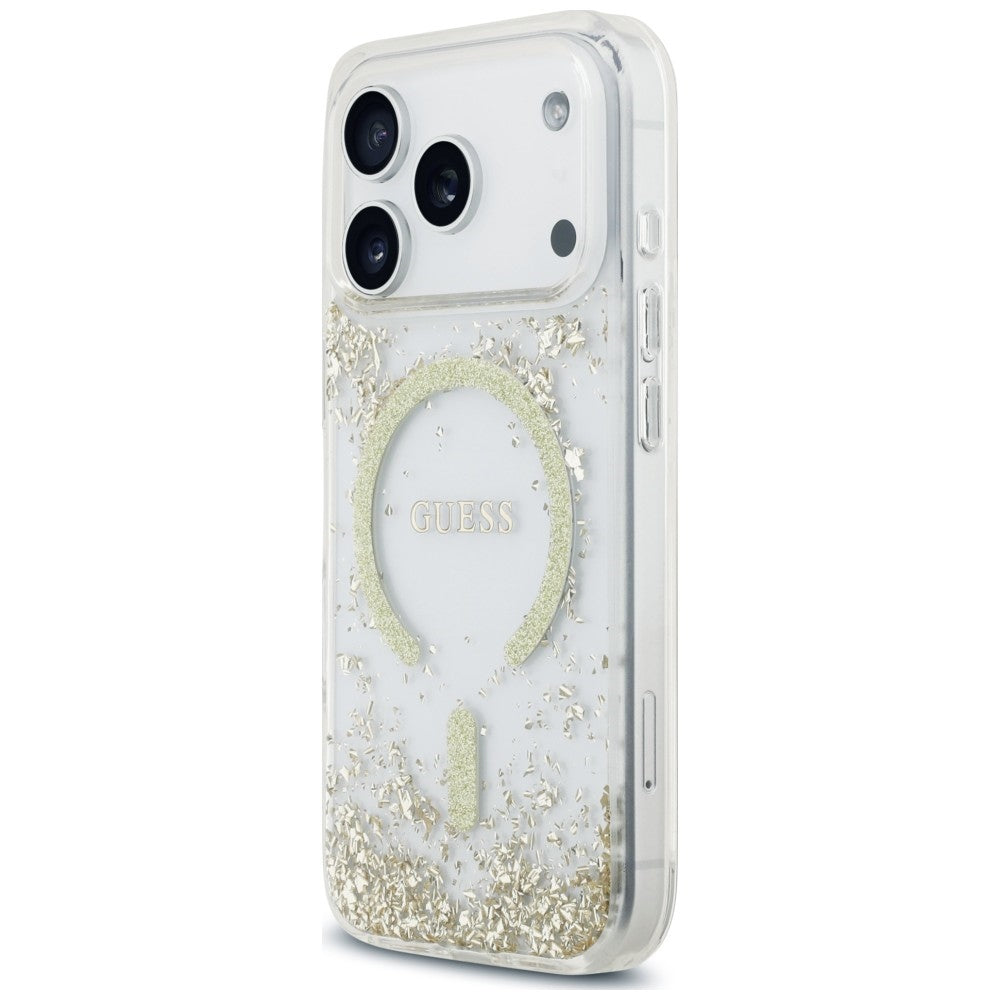 Guess iPhone 17 Pro/iPhone 18 Pro Skal Resin Glitter Guld