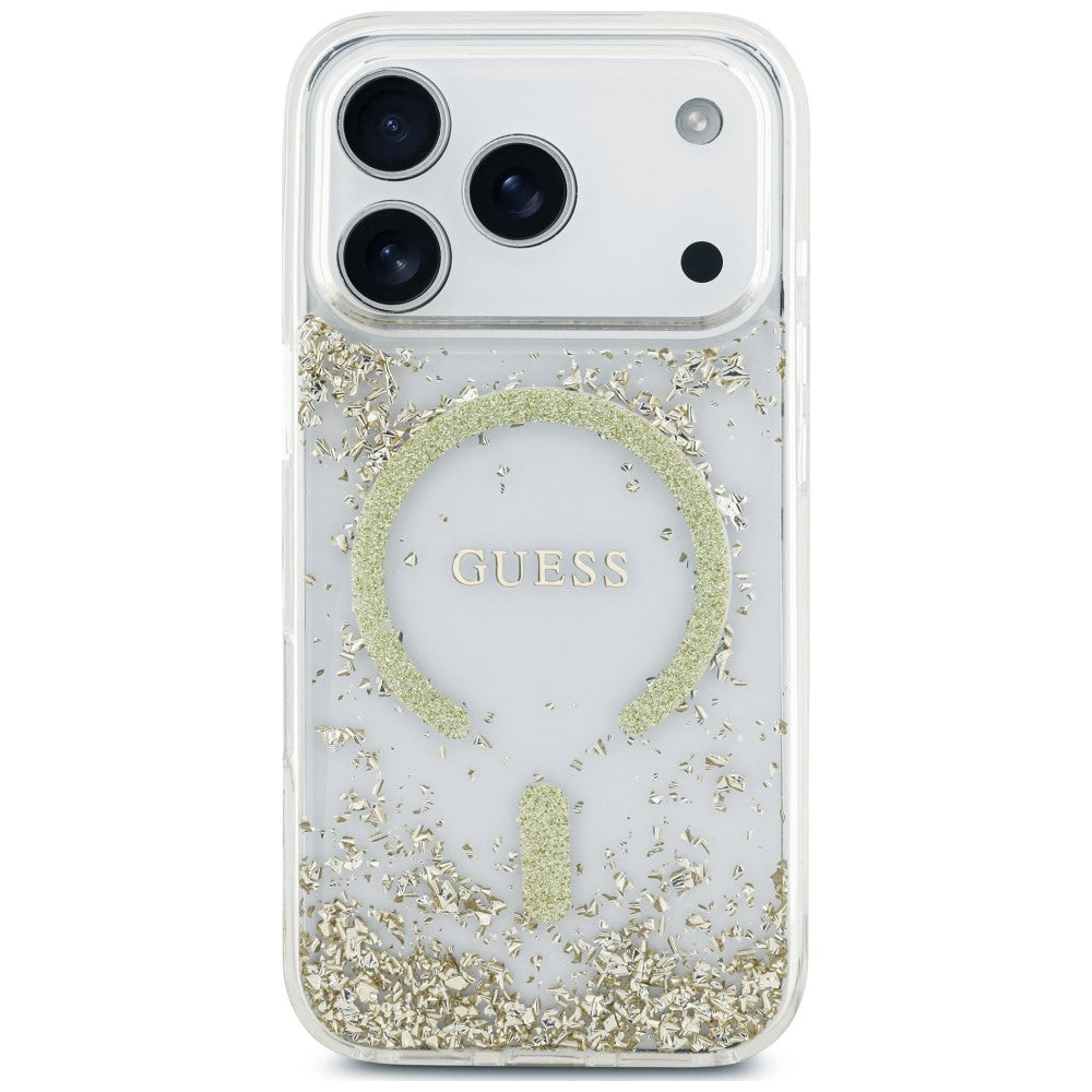 Guess iPhone 17 Pro/iPhone 18 Pro Skal Resin Glitter Guld
