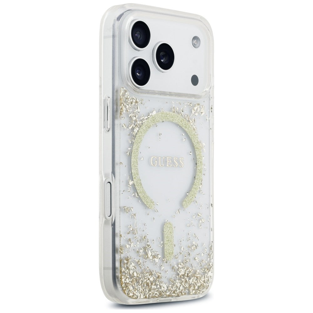 Guess iPhone 17 Pro/iPhone 18 Pro Skal Resin Glitter Guld