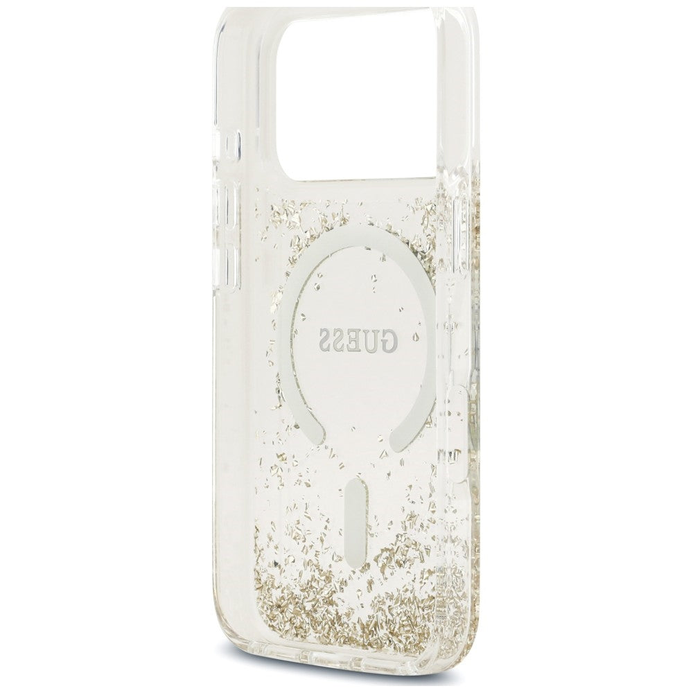 Guess iPhone 17 Pro/iPhone 18 Pro Skal Resin Glitter Guld