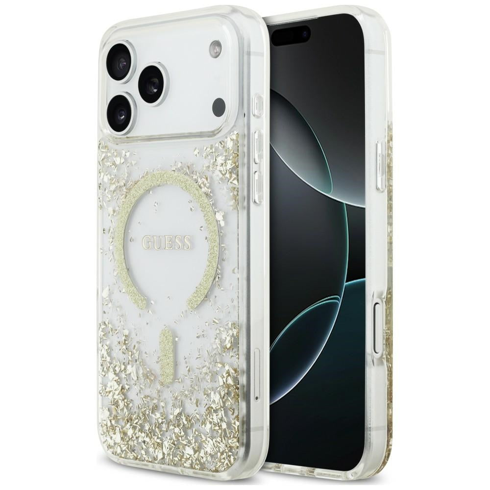 Guess iPhone 17 Pro Max/iPhone 18 Pro Max Skal Resin Glitter Guld