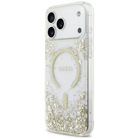 Guess iPhone 17 Pro Max/iPhone 18 Pro Max Skal Resin Glitter Guld