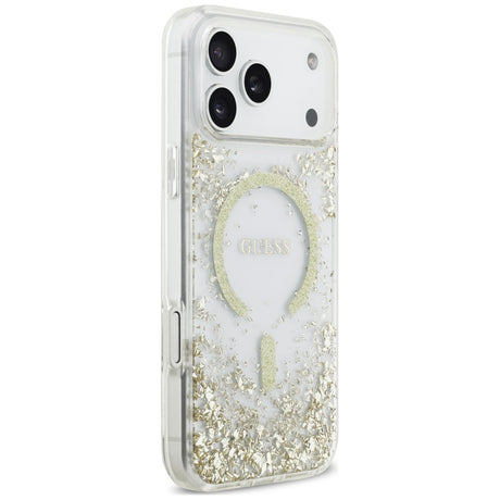 Guess iPhone 17 Pro Max/iPhone 18 Pro Max Skal Resin Glitter Guld