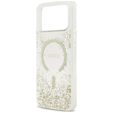 Guess iPhone 17 Pro Max/iPhone 18 Pro Max Skal Resin Glitter Guld