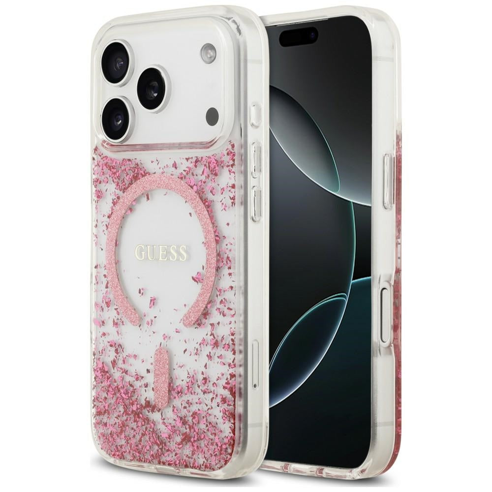 Guess iPhone 17 Pro/iPhone 18 Pro Skal Resin Glitter Rosa