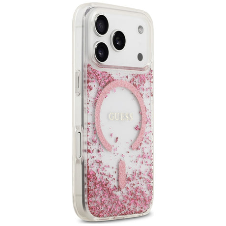 Guess iPhone 17 Pro Max/iPhone 18 Pro Max Skal Resin Glitter Rosa