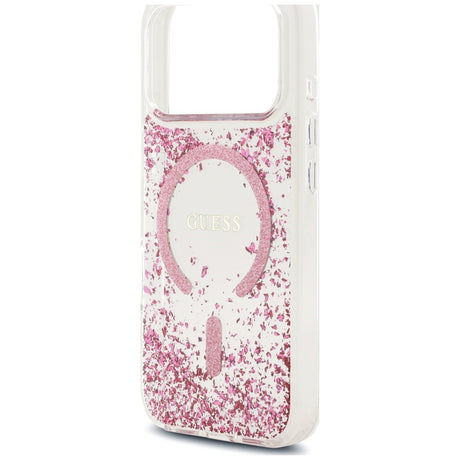 Guess iPhone 17 Pro Max/iPhone 18 Pro Max Skal Resin Glitter Rosa