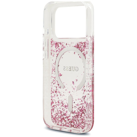 Guess iPhone 17 Pro Max/iPhone 18 Pro Max Skal Resin Glitter Rosa