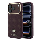 Guess iPhone 17 Pro/iPhone 18 Pro Skal 4G Peony Burgundy