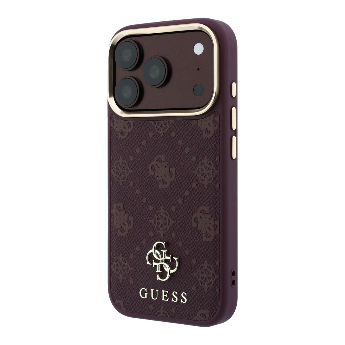 Guess iPhone 17 Pro/iPhone 18 Pro Skal 4G Peony Burgundy