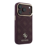 Guess iPhone 17 Pro/iPhone 18 Pro Skal 4G Peony Burgundy