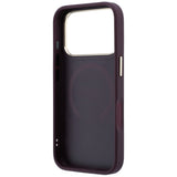 Guess iPhone 17 Pro Max/iPhone 18 Pro Max Skal Saffiano Peony Embossed MagSafe Burgundy