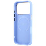 Guess iPhone 17 Pro/iPhone 18 Pro Skal Saffiano Peony Embossed MagSafe Blå