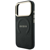Guess iPhone 17 Pro Max/iPhone 18 Pro Max Skal Saffiano Peony Embossed MagSafe Svart