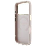 Guess iPhone 17 Pro/iPhone 18 Pro Skal Saffiano Peony Embossed MagSafe Rosa