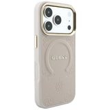 Guess iPhone 17 Pro Max/iPhone 18 Pro Max Skal Saffiano Peony Embossed MagSafe Rosa