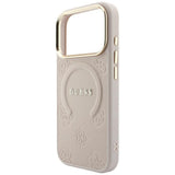 Guess iPhone 17 Pro Max/iPhone 18 Pro Max Skal Saffiano Peony Embossed MagSafe Rosa