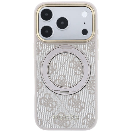 Guess iPhone 17 Pro Max/iPhone 18 Pro Max Skal Ring Stand 4G Classic Logo Rosa