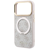 Guess iPhone 17 Pro Max/iPhone 18 Pro Max Skal Ring Stand 4G Classic Logo Rosa