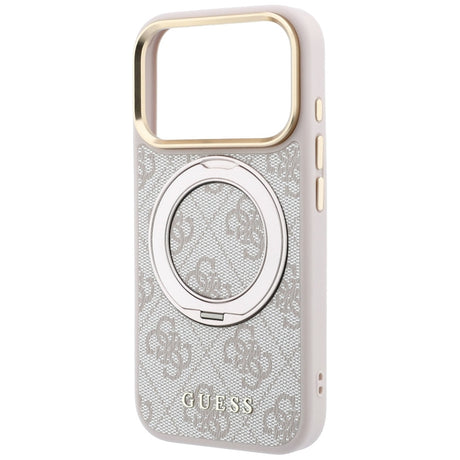 Guess iPhone 17 Pro Max/iPhone 18 Pro Max Skal Ring Stand 4G Classic Logo Rosa