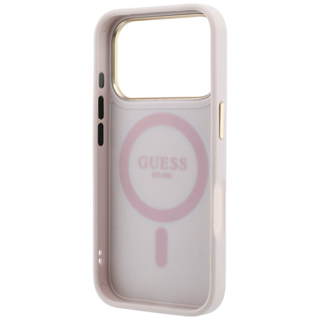 Guess iPhone 17 Pro Max/iPhone 18 Pro Max Skal Ring Stand 4G Classic Logo Rosa