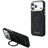 Guess iPhone 17 Pro Max/iPhone 18 Pro Max Skal Ring Stand 4G Classic Logo Svart