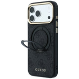 Guess iPhone 17 Pro Max/iPhone 18 Pro Max Skal Ring Stand 4G Classic Logo Svart