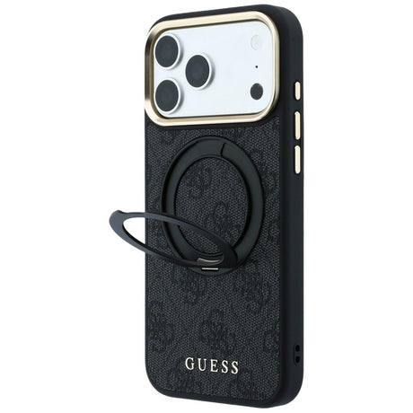 Guess iPhone 17 Pro Max/iPhone 18 Pro Max Skal Ring Stand 4G Classic Logo Svart
