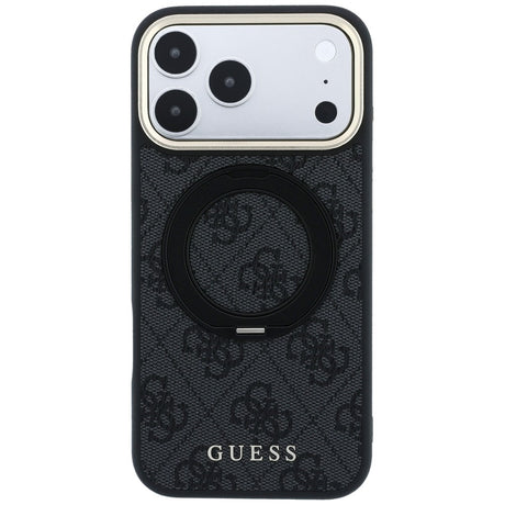 Guess iPhone 17 Pro Max/iPhone 18 Pro Max Skal Ring Stand 4G Classic Logo Svart