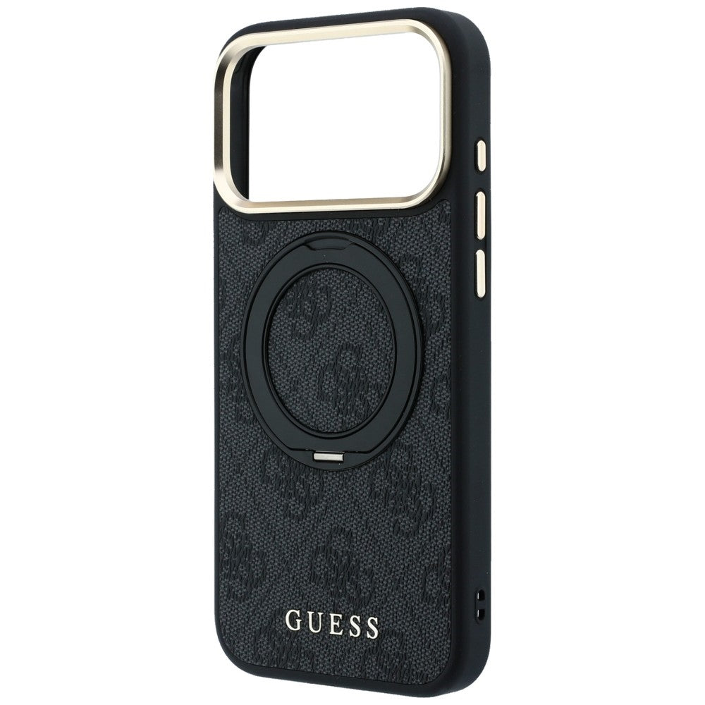Guess iPhone 17 Pro Max/iPhone 18 Pro Max Skal Ring Stand 4G Classic Logo Svart