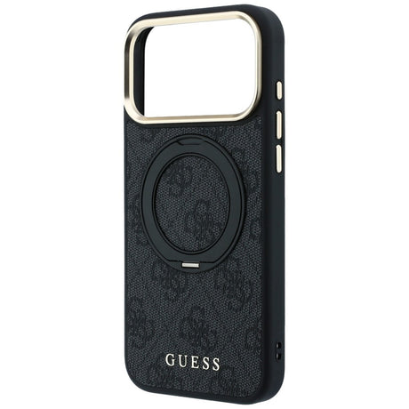 Guess iPhone 17 Pro Max/iPhone 18 Pro Max Skal Ring Stand 4G Classic Logo Svart